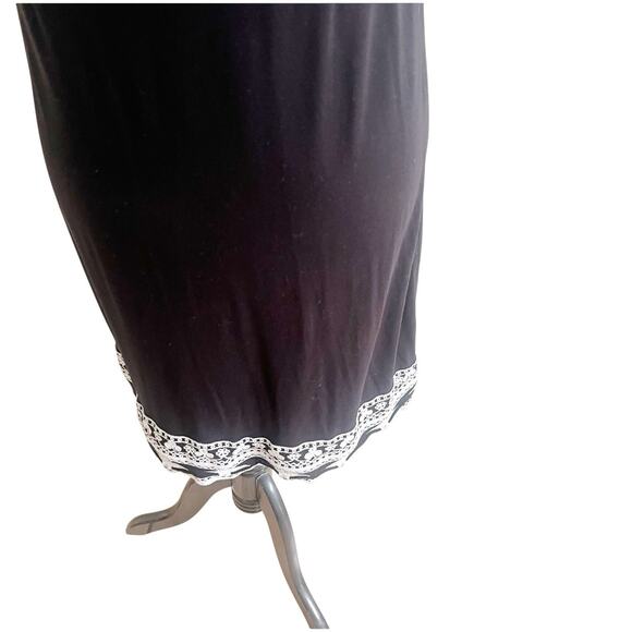 I.N.C International Concepts Embroidered Jersey Dress Knee Length Size Large BLK - Picture 6 of 11